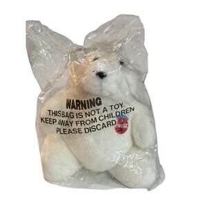 VTG Deadstock Coca-Cola White Polar Bear Circa 1993 7" Tall